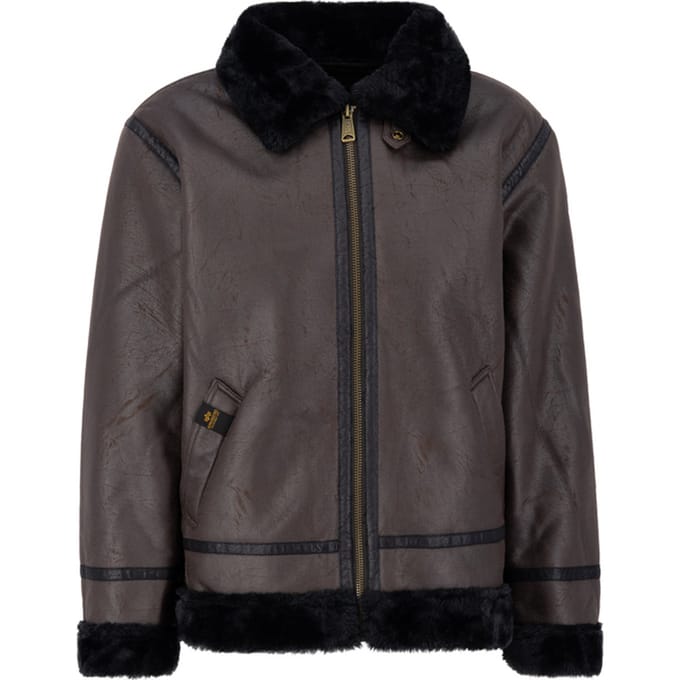B-3 Faux Leather Bomber Jacket