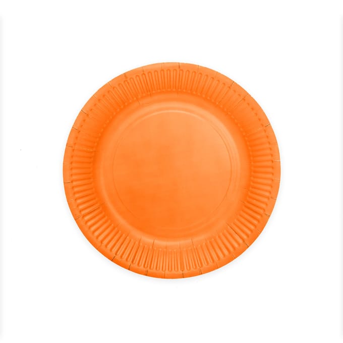 8 Papieren Bordjes 23 Cm Oranje