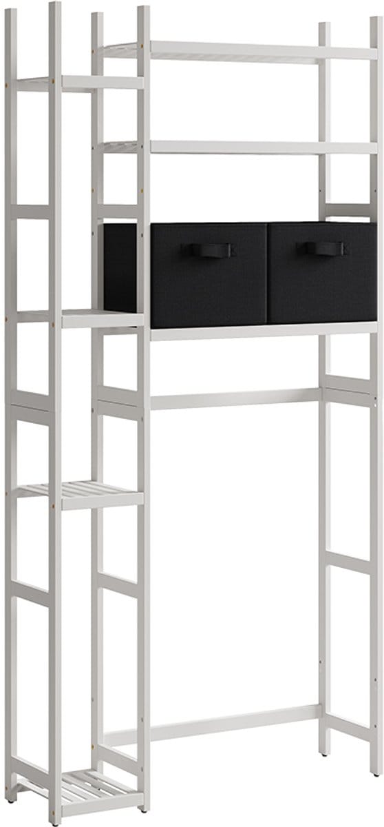 Vicco Bilbao Wasmachinekast – 78.5 x 163 cm met 2 fleece lades Wit