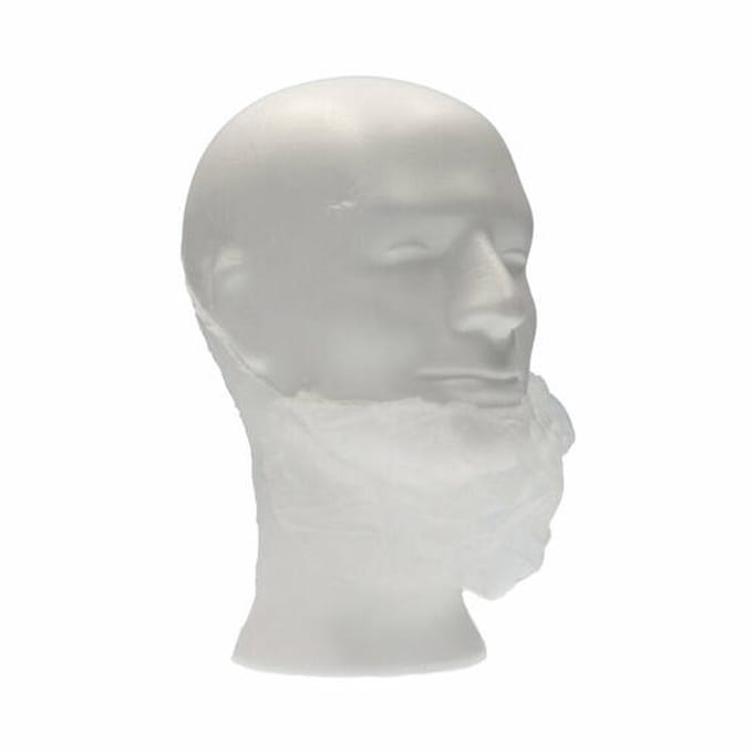 CMT | 100 baardmaskers Wit | met 1 elastiek | latex vrij | one size