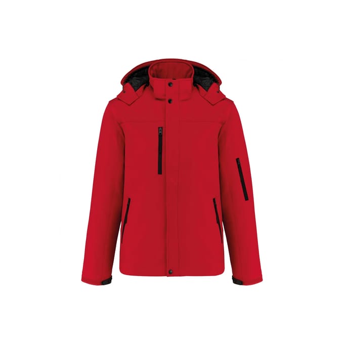 Kariban Gewatteerde softshell herenparka met capuchon K650 - Red - XXL