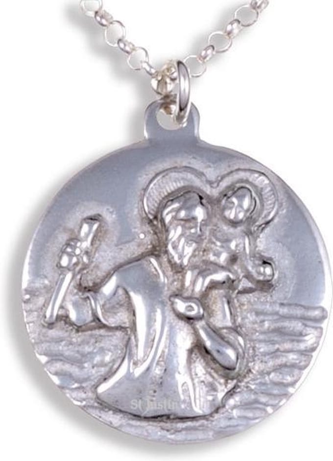 St Christopher hanger klein, Heilige Christoffel hanger (DCP34)