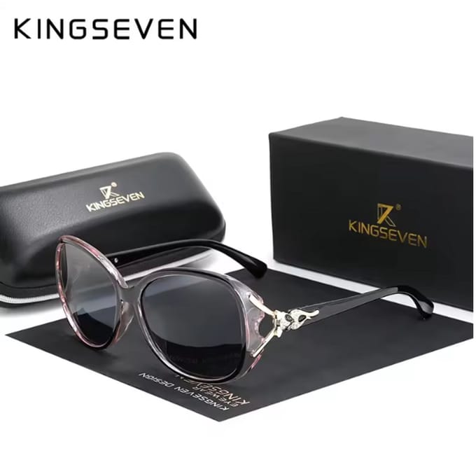 KINGSEVEN Zonnebril 7842 - Roze-Grijs – Dames - Gepolariseerd - UV400 - Vlinder