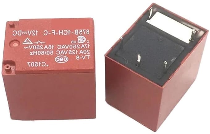 Elektromagnetisch Relais - Schakelrelais - Industriële Automatisering - Verzegelde Constructie - 17A 12V - Zwart