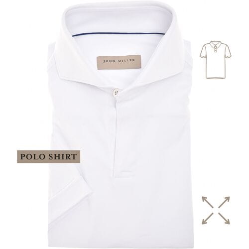 John Miller The Miller Short Sleeve Hyperstretch Poloshirt Wit / male