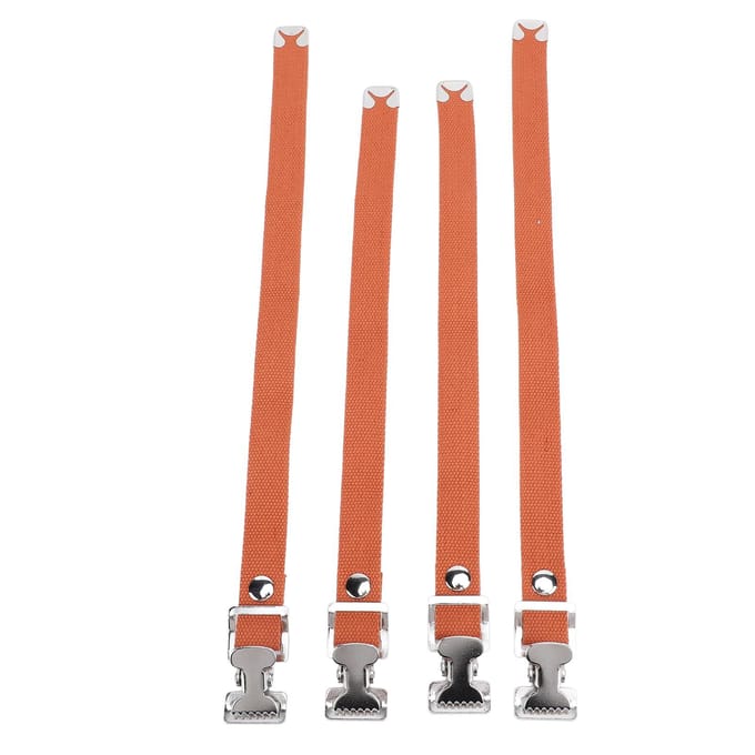 4 Stuks Gipsplaat Stelten Riemen Flexibel Nylon Aluminiumlegering Gesp Verstelbare Gipsplaat Voetband Riemen Kit Vervanging bruin