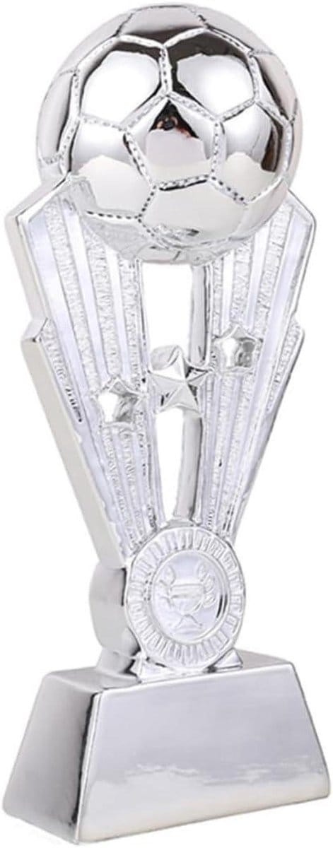 Sport Trofee - Prijstrofee Beker - Wedstrijd Belonen - Glanzende Hars - 8 Centimeter Hoog - Zilver