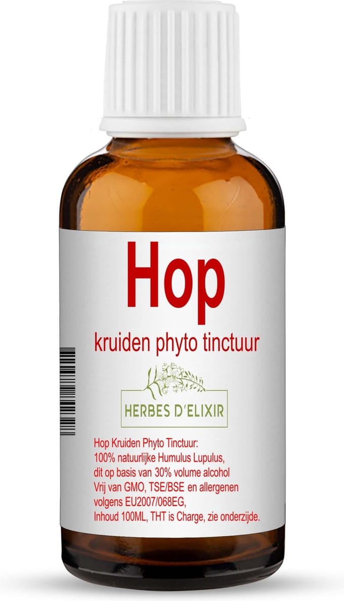 Herbes D'elixir Hop Tinctuur - 100 ml - Ondersteunt de nachtrust - 100% Natuurlijk