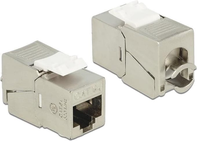 STP CAT6a 10 Gigabit Keystone module RJ45 - LSA (toolless) - compact / gegoten zink (24 stuks)