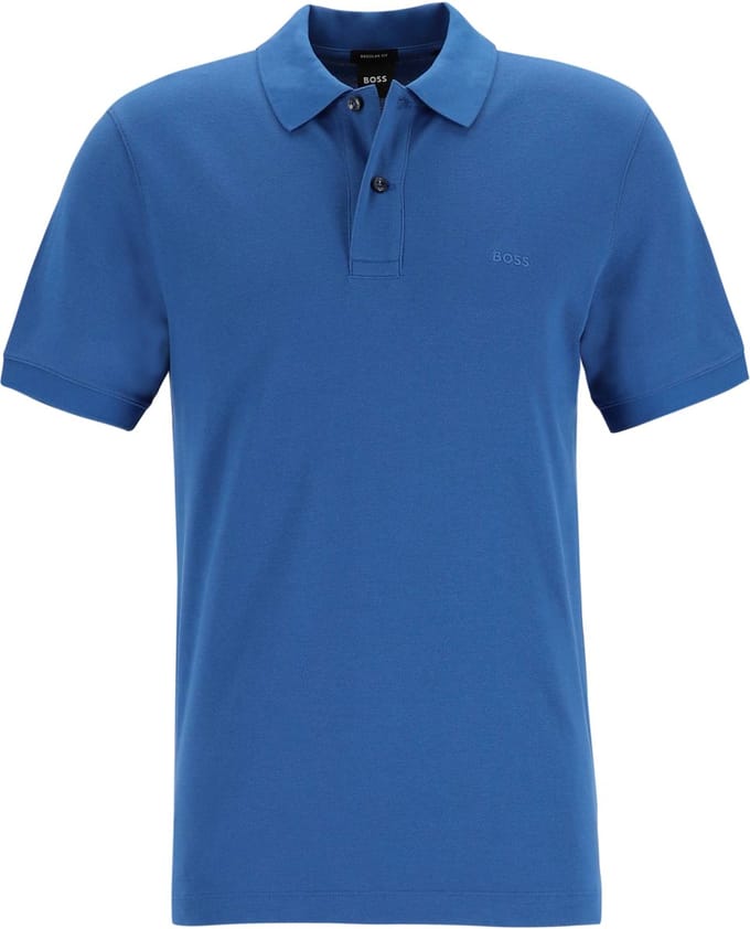 BOSS Pallas regular fit polo - pique - middenblauw