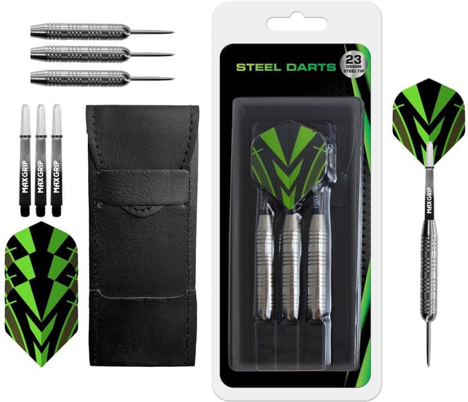 XQ MAX darts silver coated - 23 grams - steel dart