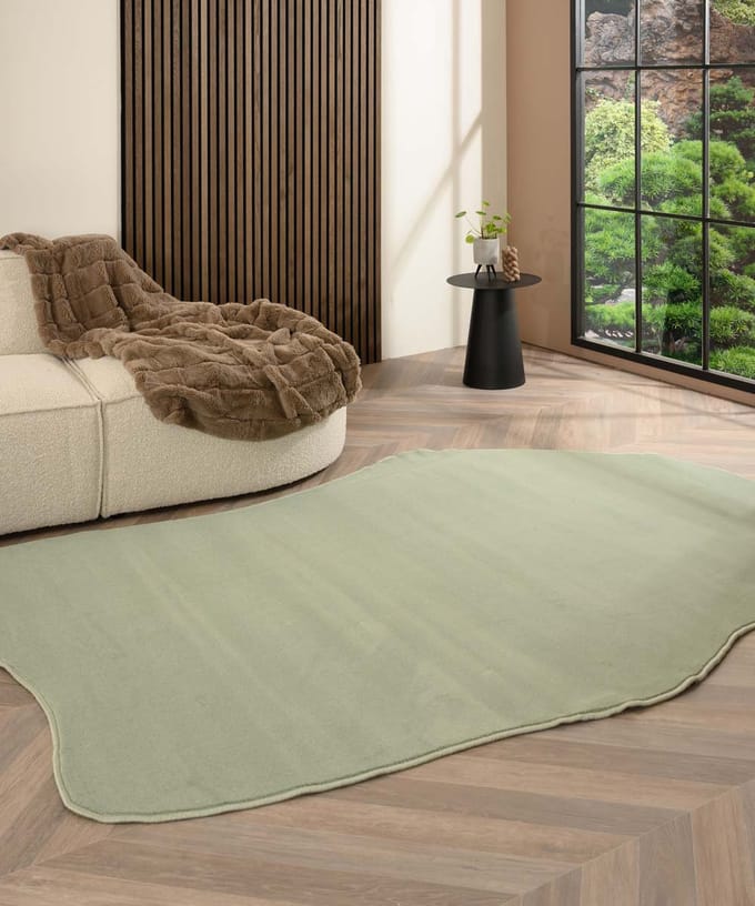 Organisch vloerkleed - Ease Flow zachtgroen 160x230