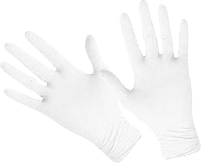 Latex Handschoenen - 100 stuks - latex - wit - maat L - dispenserdoos