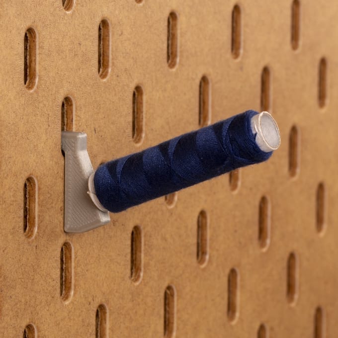 6-pack Spoelhouder 200m - Short - Zilver - Printboard - Past op Ikea Skadis pegboards