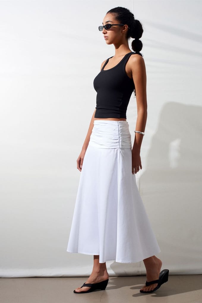 Hoge Taille A-Lijn Midi Rok