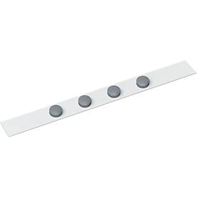 MAUL Metaalstrip MAULstandard Stalen plaat metaal zelfklevende schuimlaag 100 x 5 x 0.93 cm wit