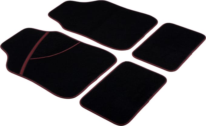 All Ride Automatten Universeel - Set van 4 - 2x 66 x 44 cm en 2x 28 x 42 cm - Zwart