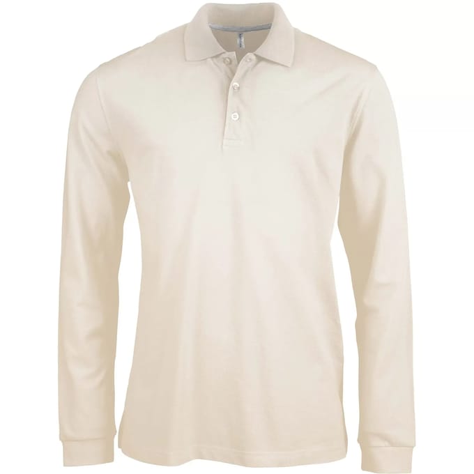 Kariban Polo lange mouwen K243 - Light Sand - S