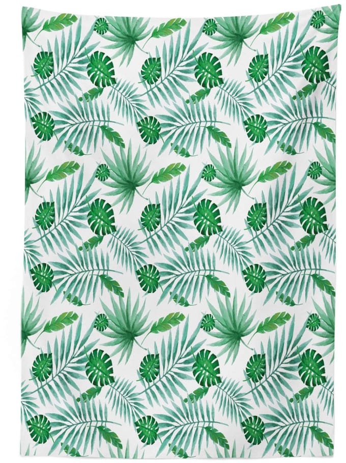 ABAKUHAUS Polynesisch Tafelkleed – 140x240 cm – Satijn, mandelgroen