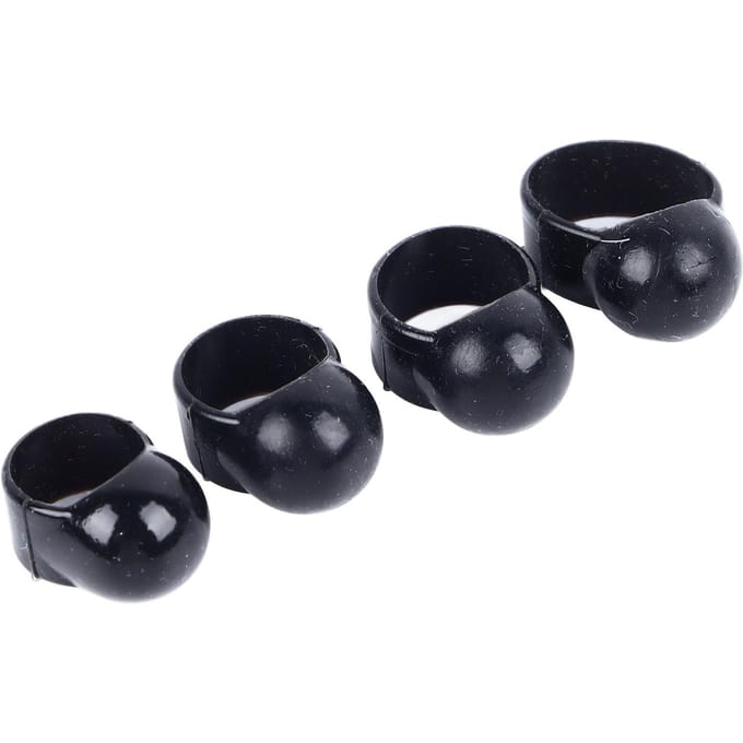 4 STuks Ethereal Drum Vingerhoed Siliconen Antislip Drum Vingerhoes voor Beginners black