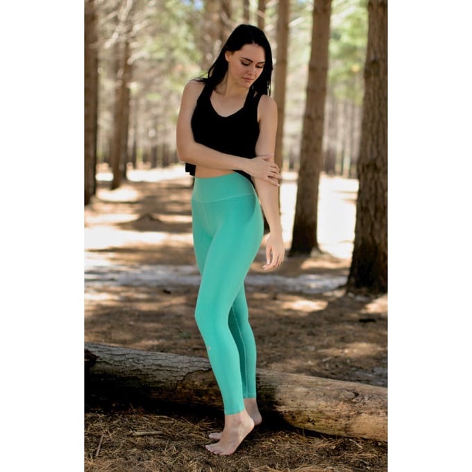 Naadloze Leggings voor Dames Turkoois