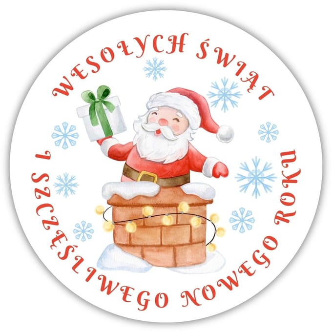 TopWosk - Feestdecoratie - Kerstmis - Stickers - 50 mm