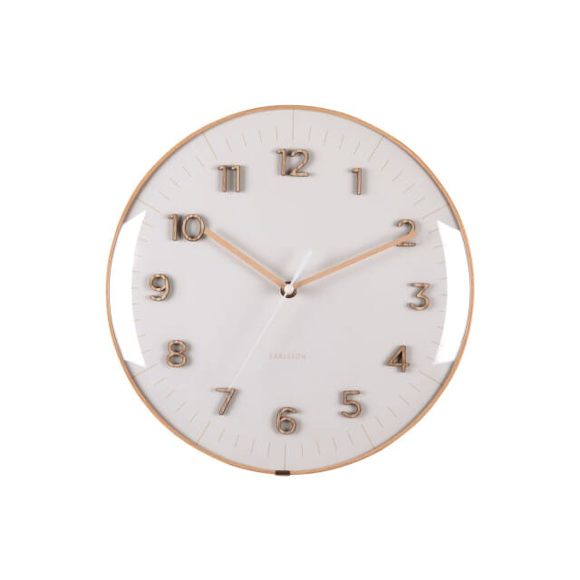 Karlsson Wandklok Esencia Dome - Warmgrijs - Ø30cm - Wandklok Modern