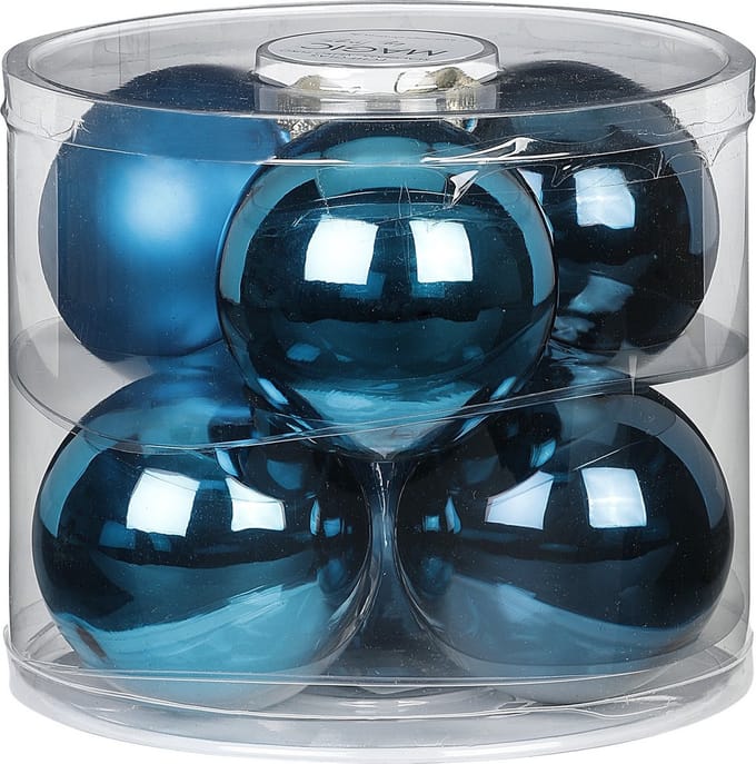 Inge Christmas Grote kerstballen - 6x st - kobalt blauw - D10 cm - glas - kerstversiering