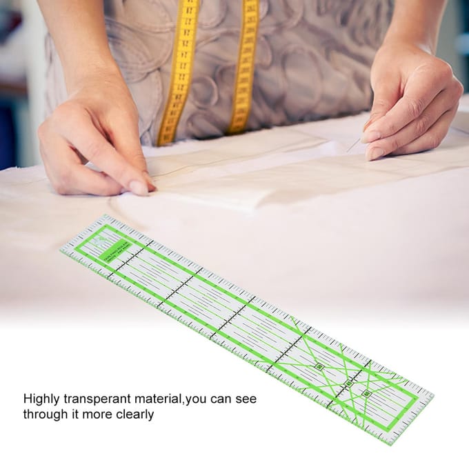 5*30cm Hoge Transparante Kleermakers Naaister Quilting Tool DIY Naaidoek white