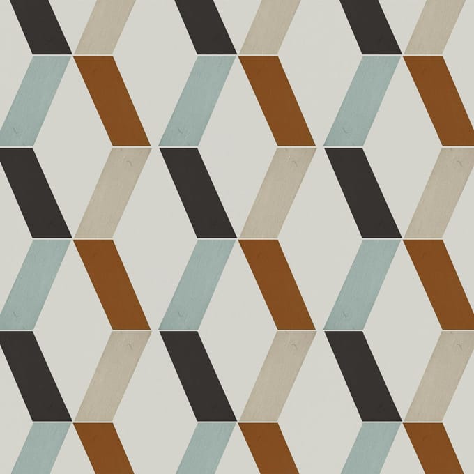 Behang Zigzag Franky beige multi