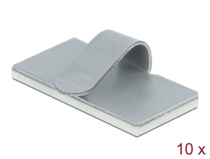 Delock Cable clamp self-adhesive steel 10 pieces
