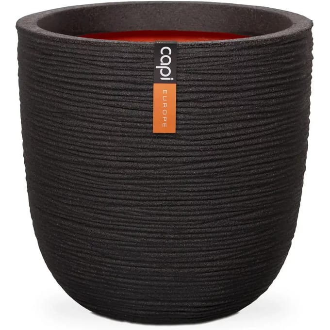 CAPI EUROPE Bloempot bol RIB NL - 43x41 cm - Zwart