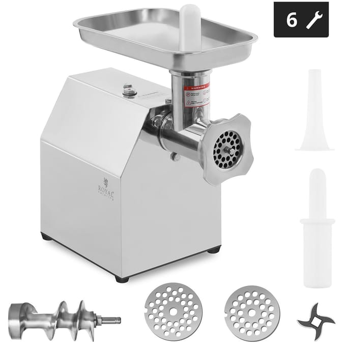Royal Catering Gehaktmolen van roestvrij staal - terugloop - 140 kg/u 10010741
