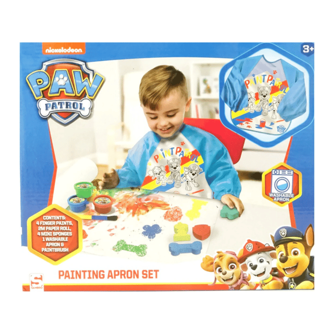 Paw Patrol Schilderset met schort en vingerverf