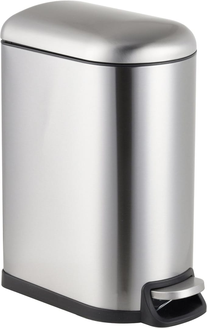 Prullenbak keuken - 10 l - binnenemmer - softclose - zilver