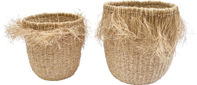 zeegras bloempot rafels (set van 2)*