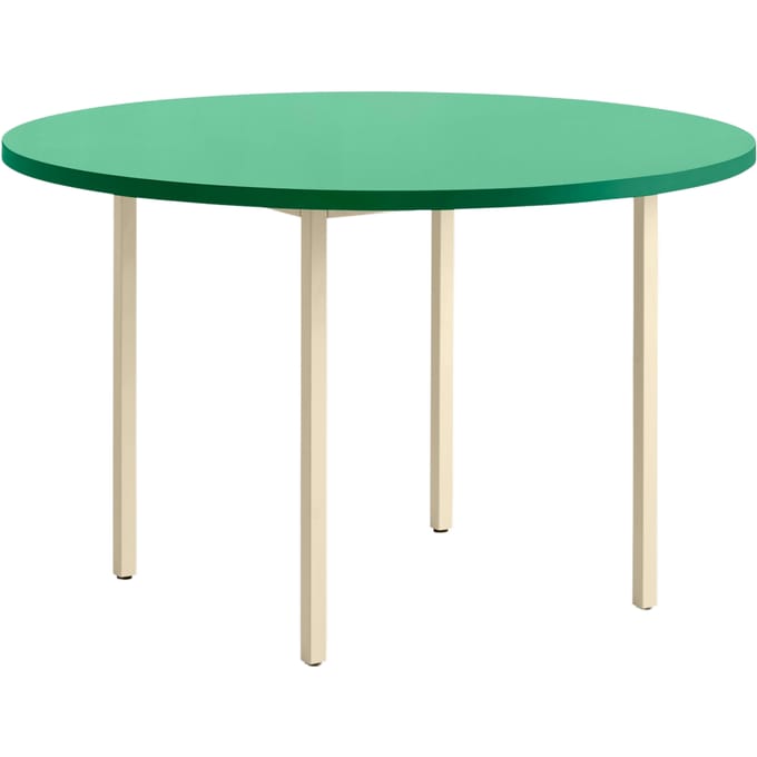 HAY Two Colour Tafel rond - green mint - ivory - Ø 120 cm