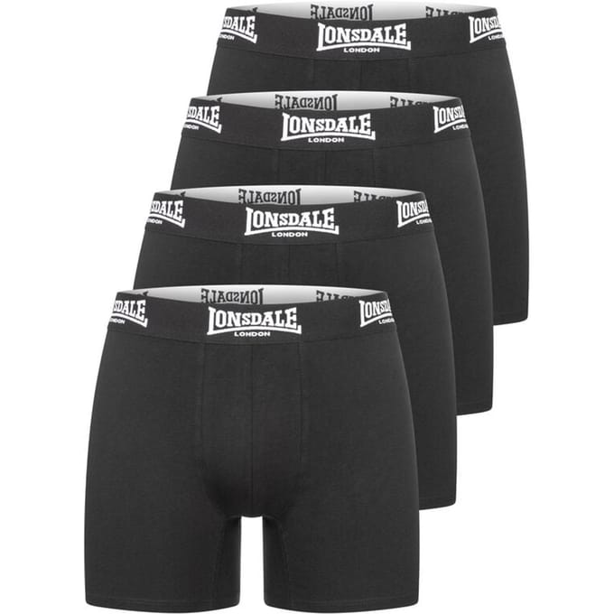 Lonsdale London West Challow (Set van 4) Heren Boxers - zwart - 3XL