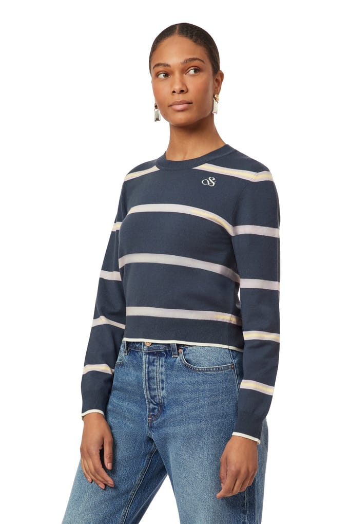 Scotch & Soda Crop Pullover Big Dipper Stripe Taglia: M | Maglie a manica lunga Outlet | Donna