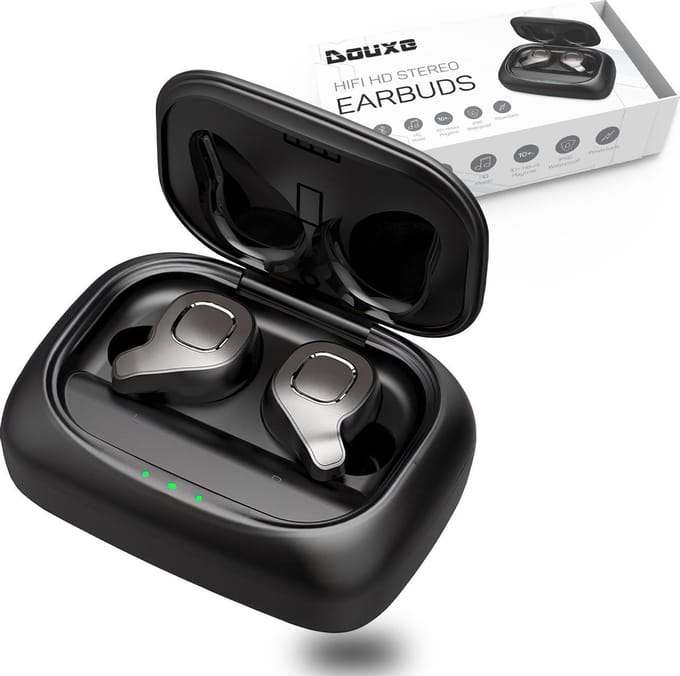 Douxe TWS+ F8 True Wireless - Volledig Draadloze Oordopjes - Zwart