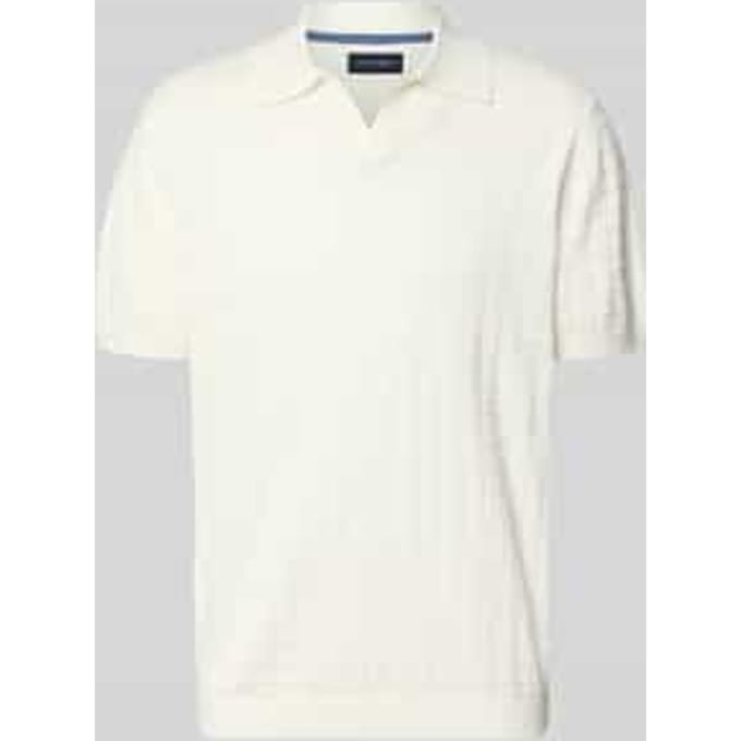 regular fit poloshirt met structuurpatroon