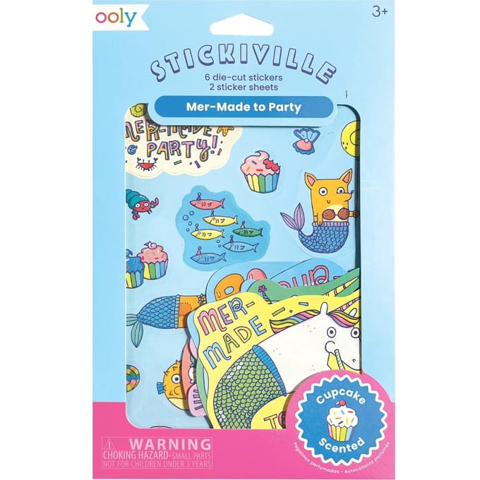 Ooly - Stickiville Stickers: Mermade To Party - Scented (2 Sheets & 6 Die-Cut)