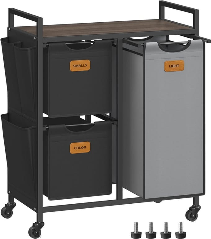 DailySupplies® Wasmand 3 Vakken - Wassorteerder - 100L