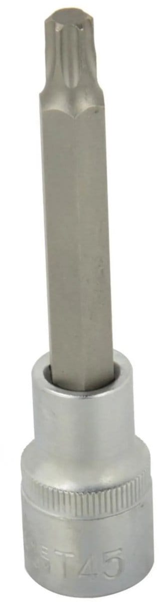 GEKO Torx bitdop - 100mm - T45 - CrV staal - 1/2 inch aansluiting