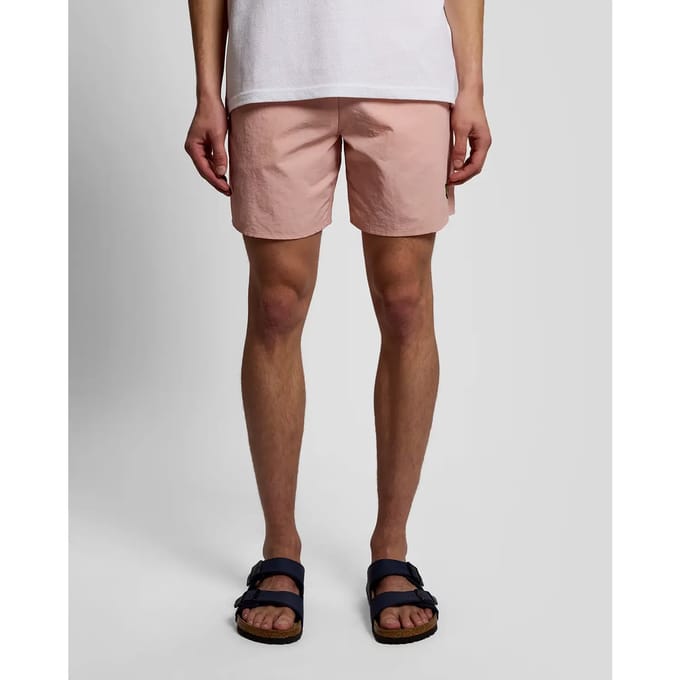 Lyle & Scott Zwembroek Plain Roze - Maat L - Heren