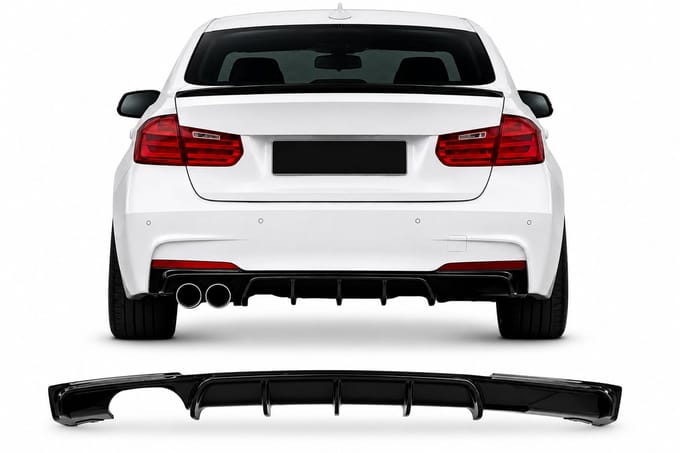 Achterbumper Diffuser Geschikt Voor BMW 3 Serie F30/F31 2011-2019 – Glanzend Zwart