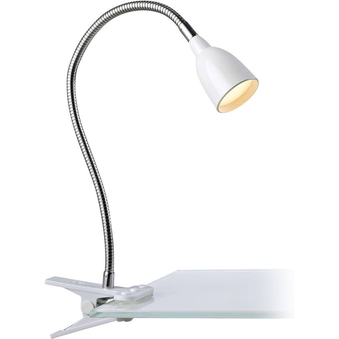 Markslöjd LED klemlamp Tulip, wit