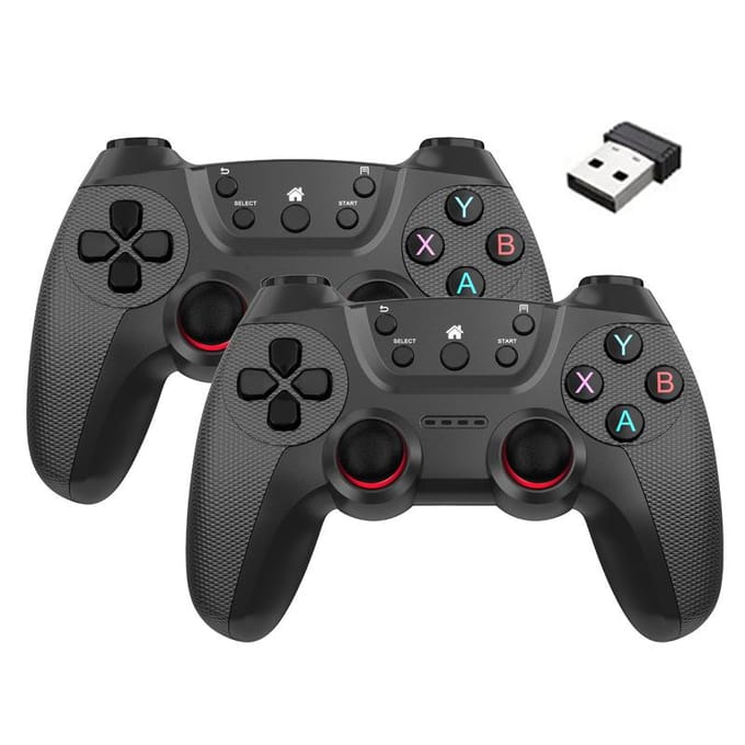 VAORLO Draadloze verdubbelt game Controller Voor Linux/Android telefoon Voor Game Box Game stick PC Smart TV Box 2.4G gamepad Joystick