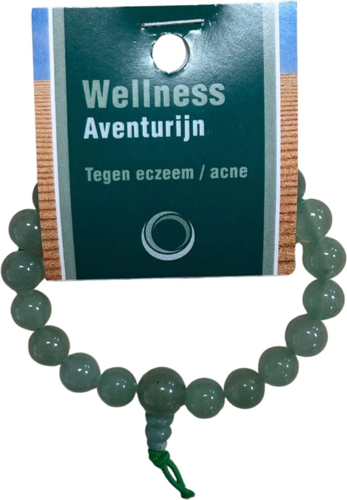 Aventurijn groen powerbead armband + kaart