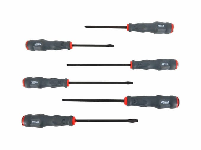 Awtools Serie - Schroevendraaier Set - 6-delig - Chroom-vanadiumstaal - Ergonomische Handgreep